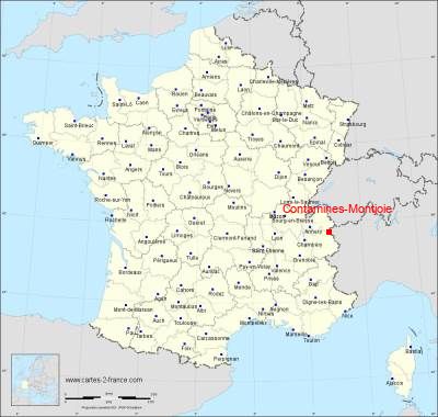Carte de Contamines-Montjoie