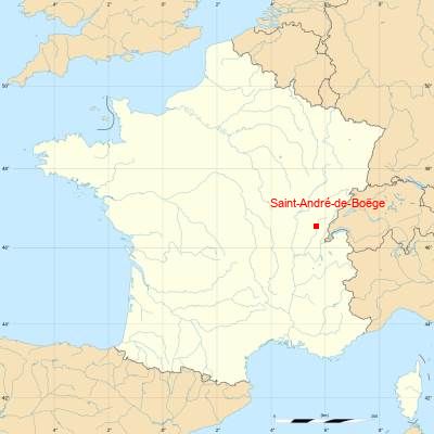 Fond de carte avec Saint-André-de-Boëge