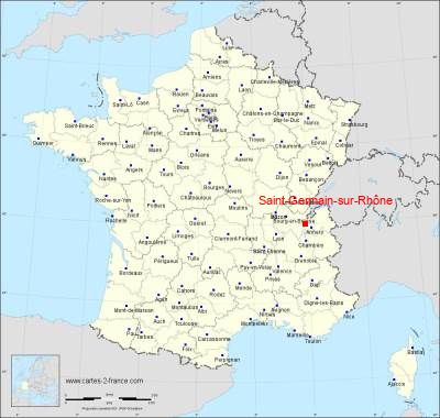 Carte de Saint-Germain-sur-Rhône