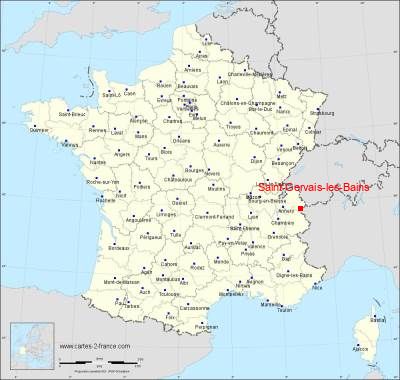 Carte de Saint-Gervais-les-Bains