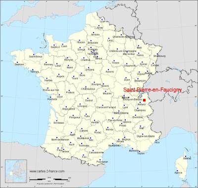 Carte de Saint-Pierre-en-Faucigny