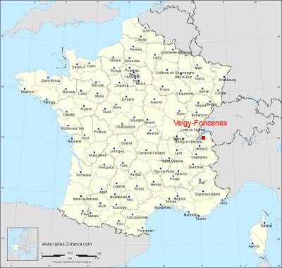 Carte de Veigy-Foncenex