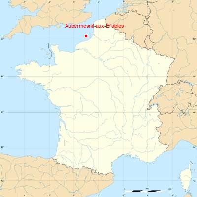 Fond de carte avec Aubermesnil-aux-Erables