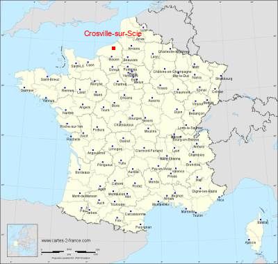 Carte de Crosville-sur-Scie