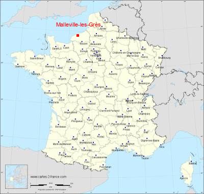 Carte de Malleville-les-Grès