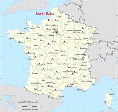 Carte de Martin-Eglise