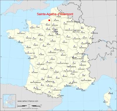 Carte de Sainte-Agathe-d'Aliermont