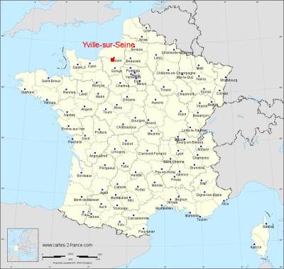Carte de Yville-sur-Seine