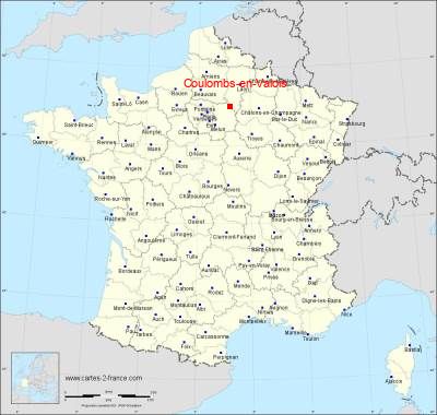Carte de Coulombs-en-Valois