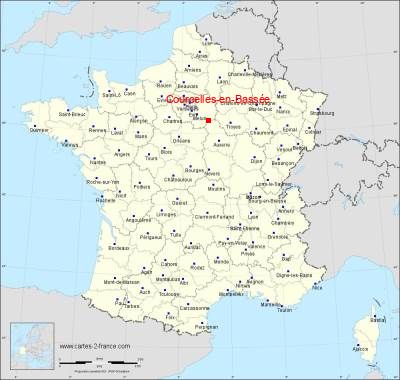 Carte de Courcelles-en-Bassée