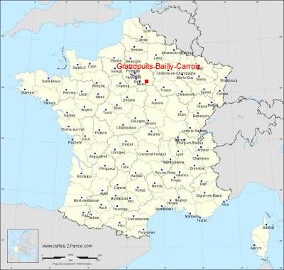 Carte de Grandpuits-Bailly-Carrois