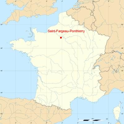 Fond de carte avec Saint-Fargeau-Ponthierry