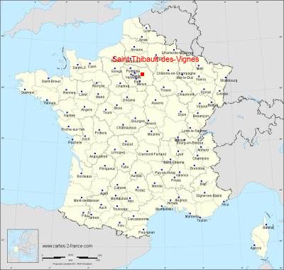 Carte de Saint-Thibault-des-Vignes