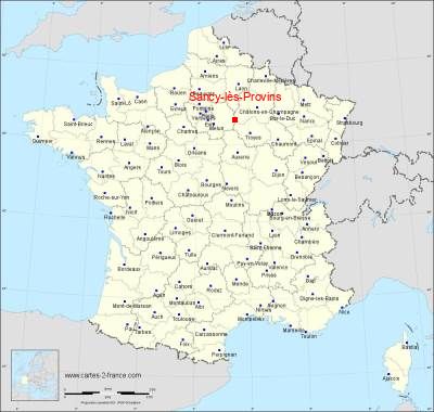 Carte de Sancy-lès-Provins