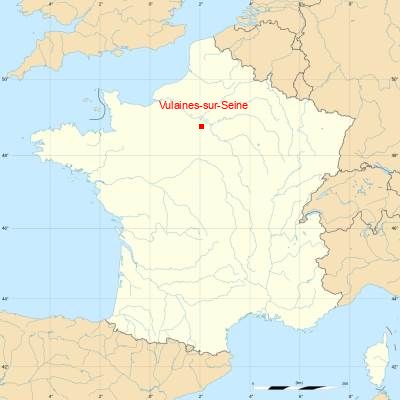 Fond de carte avec Vulaines-sur-Seine