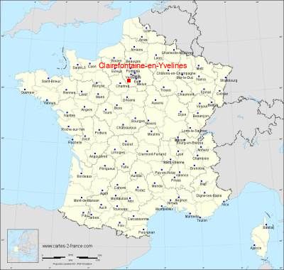 Carte de Clairefontaine-en-Yvelines