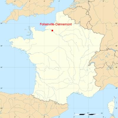 Fond de carte avec Follainville-Dennemont