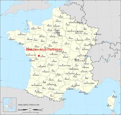 Carte de Beaulieu-sous-Parthenay