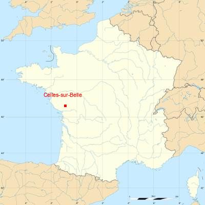Fond de carte avec Celles-sur-Belle