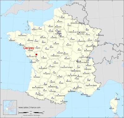 Carte de Cerizay