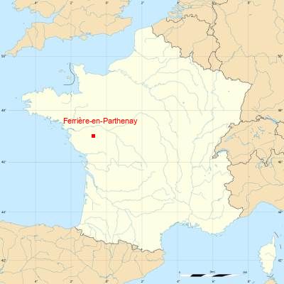 Fond de carte avec Ferrière-en-Parthenay