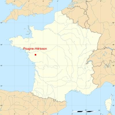 Fond de carte avec Pougne-Hérisson