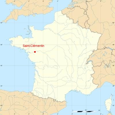 Fond de carte avec Saint-Clémentin