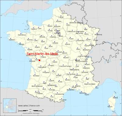 Carte de Saint-Martin-lès-Melle