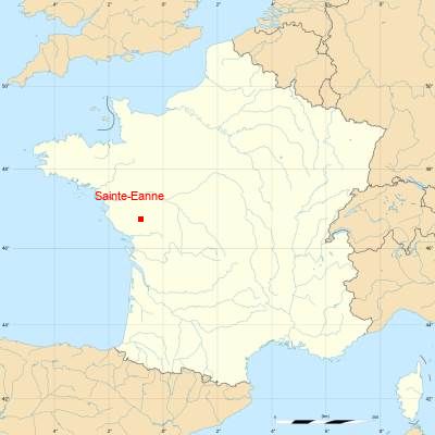 Fond de carte avec Sainte-Eanne