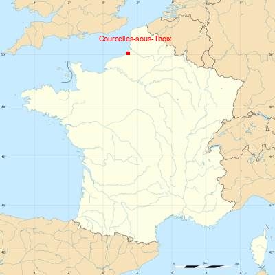 Fond de carte avec Courcelles-sous-Thoix
