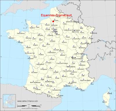 Carte de Equennes-Eramecourt