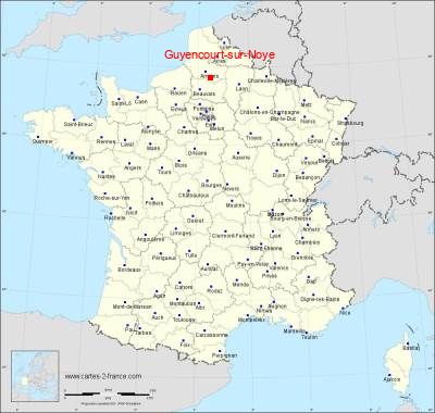 Carte de Guyencourt-sur-Noye