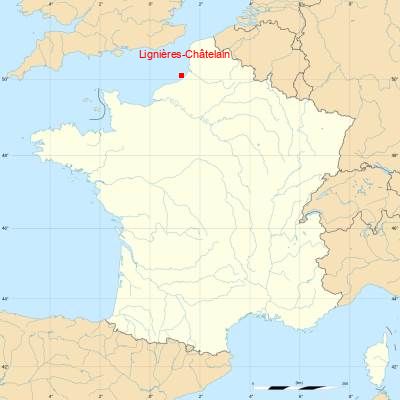 Fond de carte avec Lignières-Châtelain