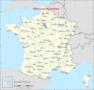 Carte de Millencourt-en-Ponthieu