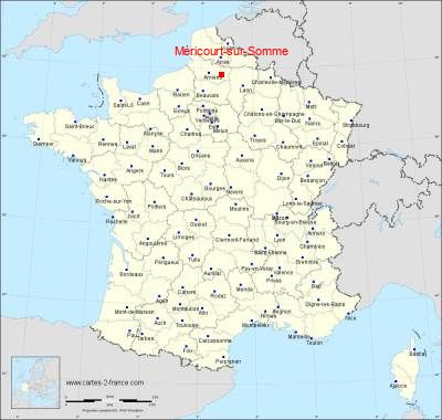 Carte de Méricourt-sur-Somme
