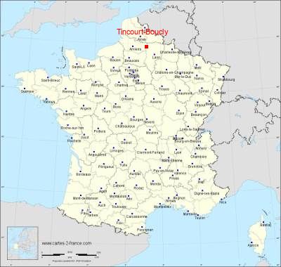 Carte de Tincourt-Boucly