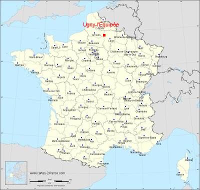 Carte de Ugny-l'Equipée