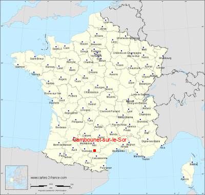 Carte de Cambounet-sur-le-Sor