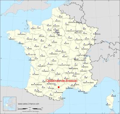 Carte de Castelnau-de-Brassac