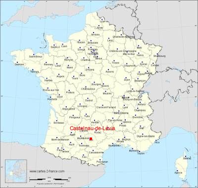 Carte de Castelnau-de-Lévis