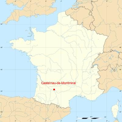 Fond de carte avec Castelnau-de-Montmiral
