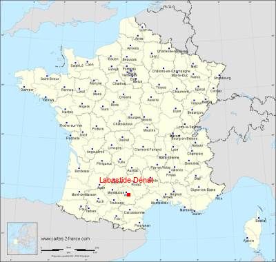 Carte de Labastide-Dénat