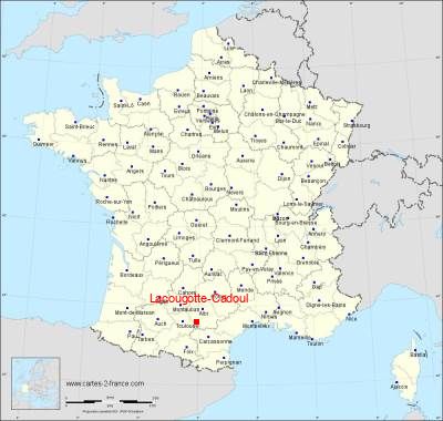 Carte de Lacougotte-Cadoul