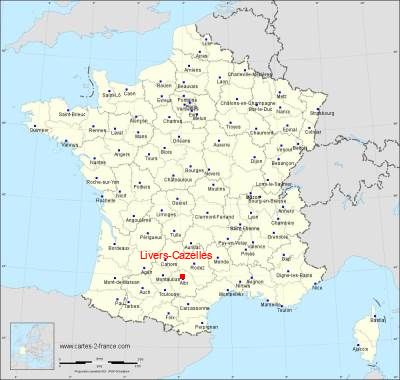 Carte de Livers-Cazelles