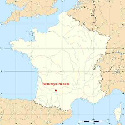 Fond de carte avec Mouzieys-Panens