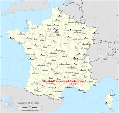Carte de Saint-Affrique-les-Montagnes