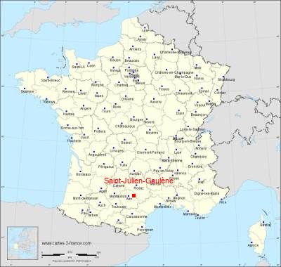Carte de Saint-Julien-Gaulène