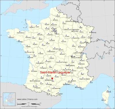 Carte de Saint-Martin-Laguépie