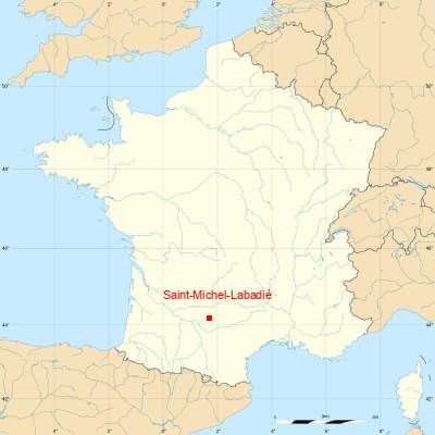 Fond de carte avec Saint-Michel-Labadié