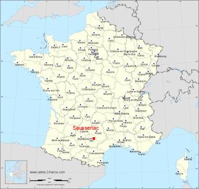 Carte de Saussenac